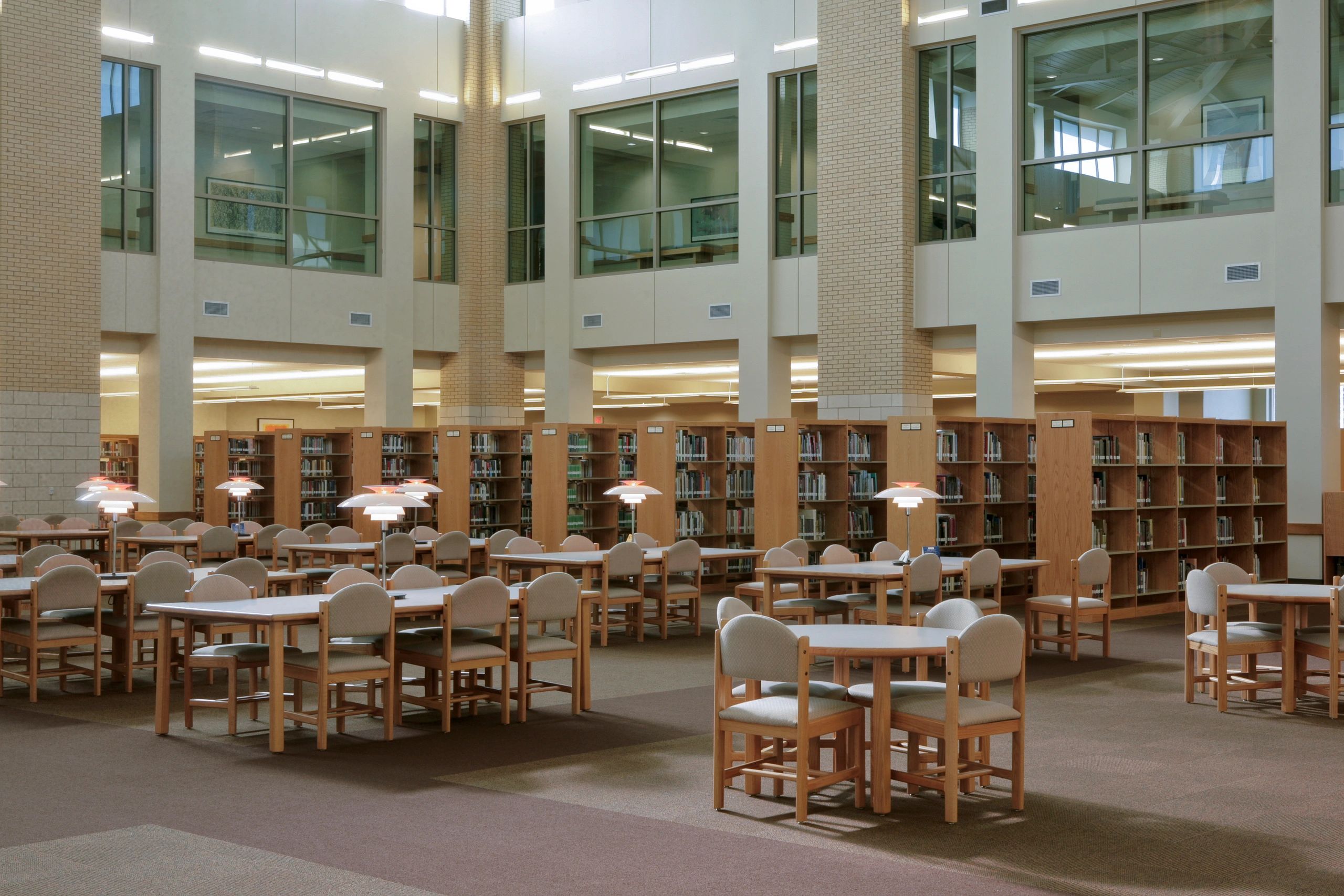 College library interior representing scholarship and research
