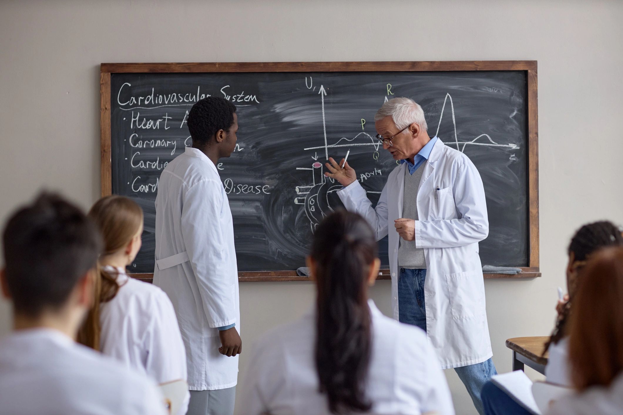 Academic lecture and discussion setting